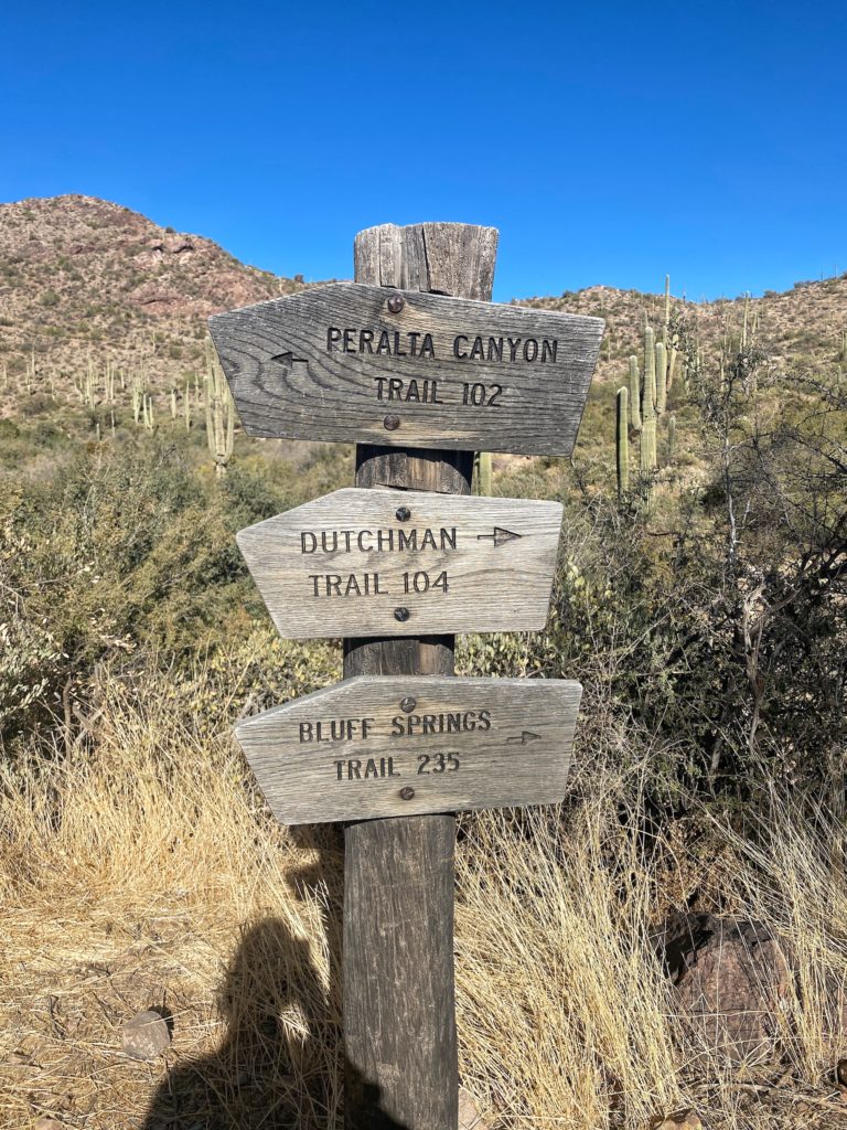 Peralta Trail to Fremont Saddle & Weavers Needle Hike Phoenix