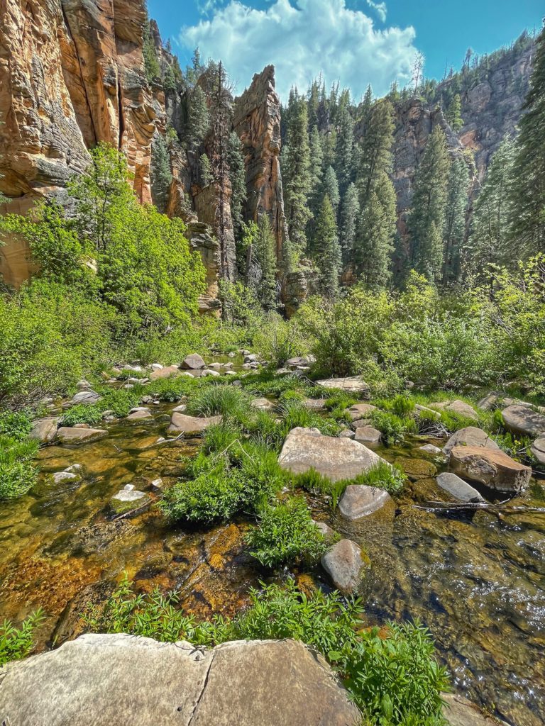 West Clear Creek Wilderness Trail Hike Tramway Trail Hanging Gardens hike