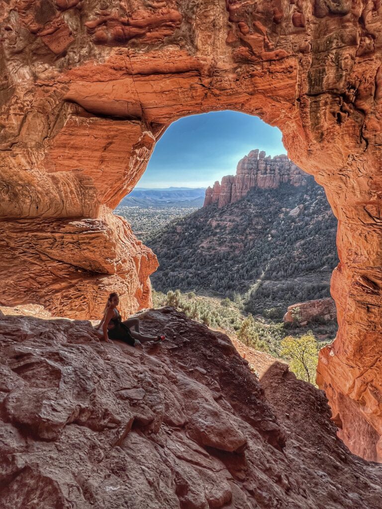 view from the keyhole cave in Sedona