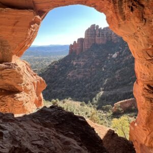 view from the keyhole cave in Sedona