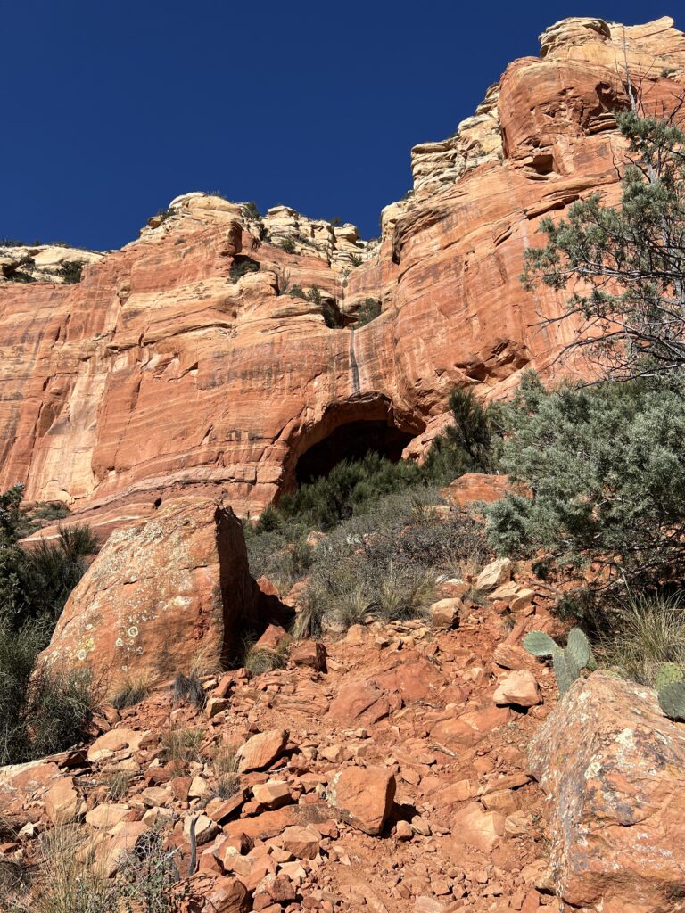 View of the entrance to the Keyhole Cave Sedona