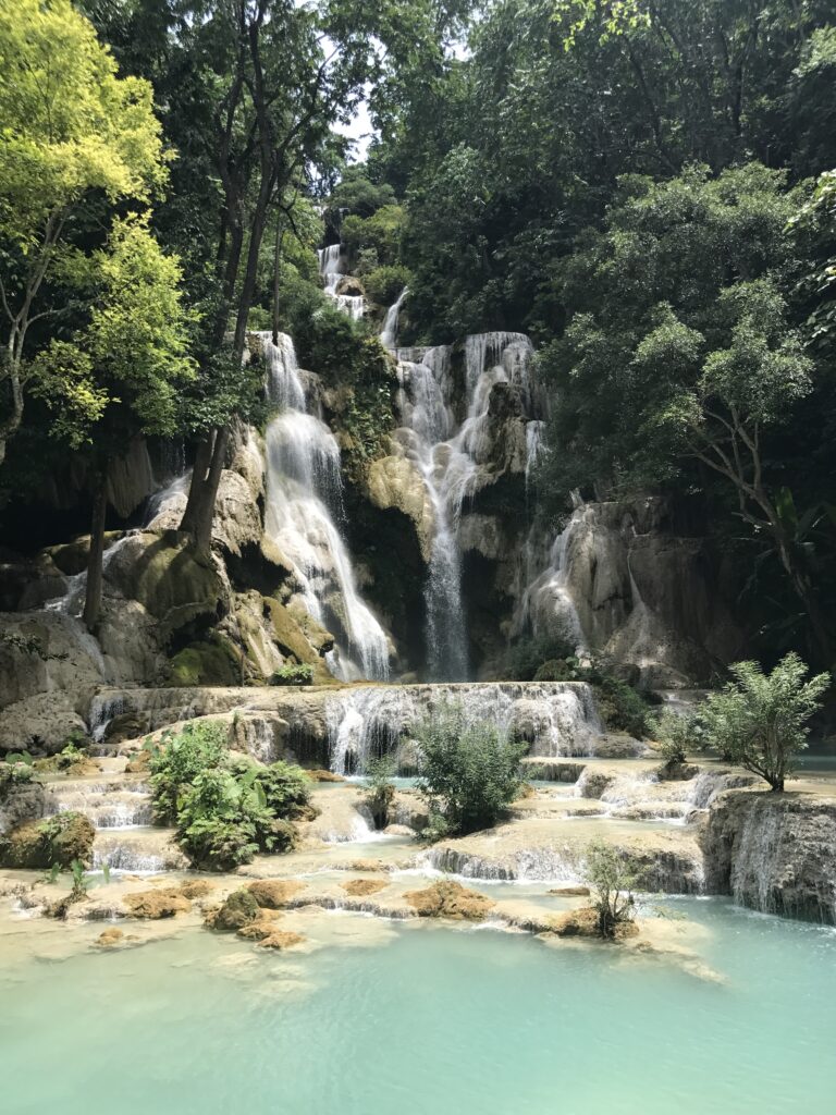 kuang si waterfalls in Luang prabang laos